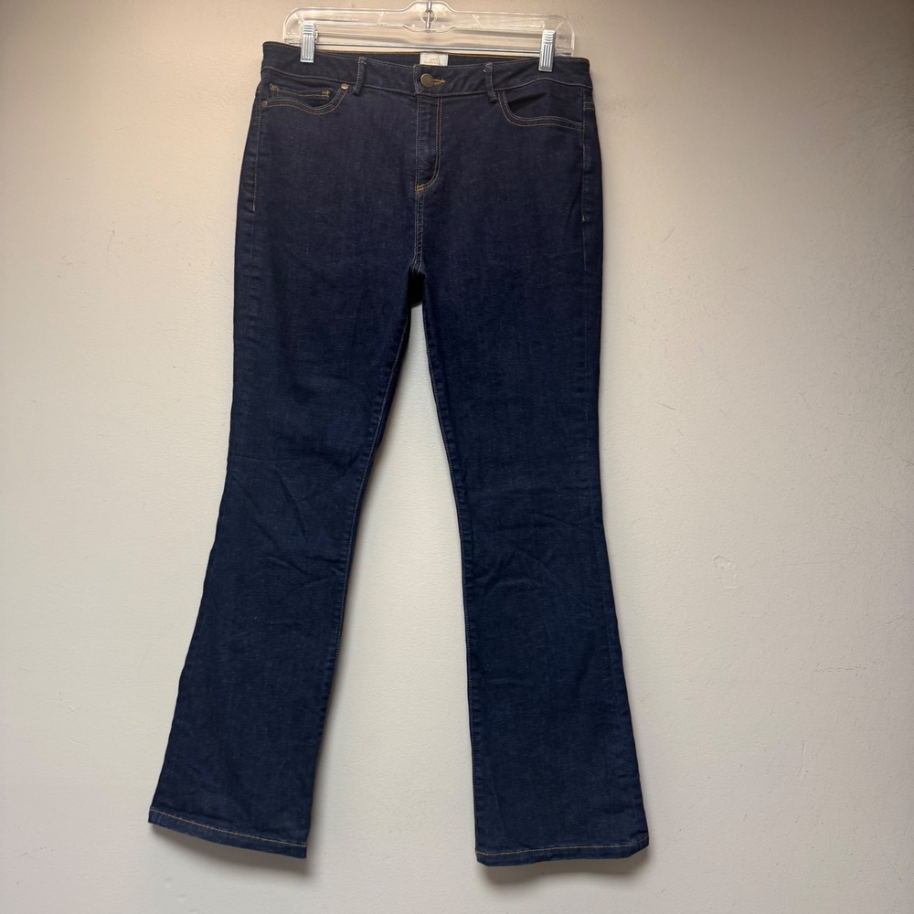 Ann Mashburn Flare Jeans Womens 30 Dark Blue Excellent Stretch Denim 14103
